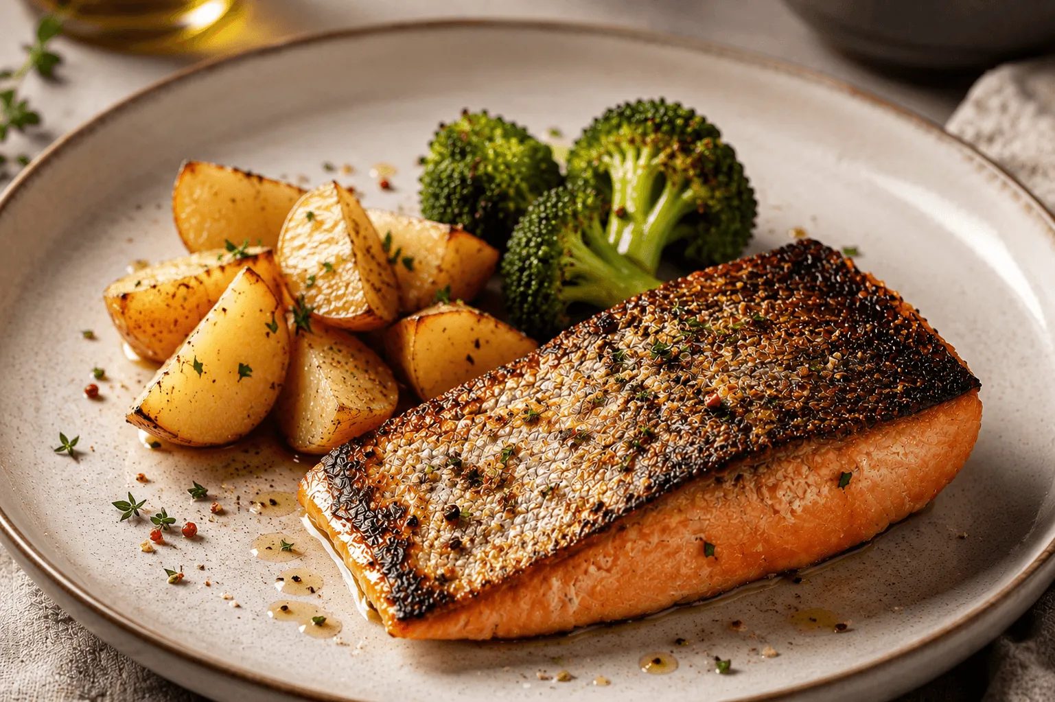 Pan-Fried Salmon Steak