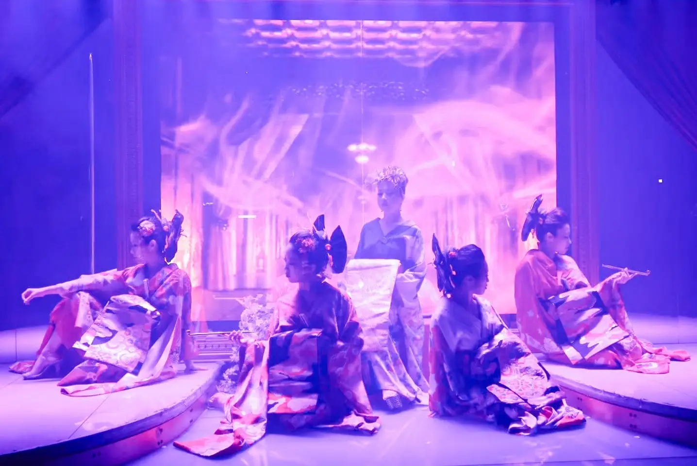 Modern-geisha kimono show on the Tantra stage